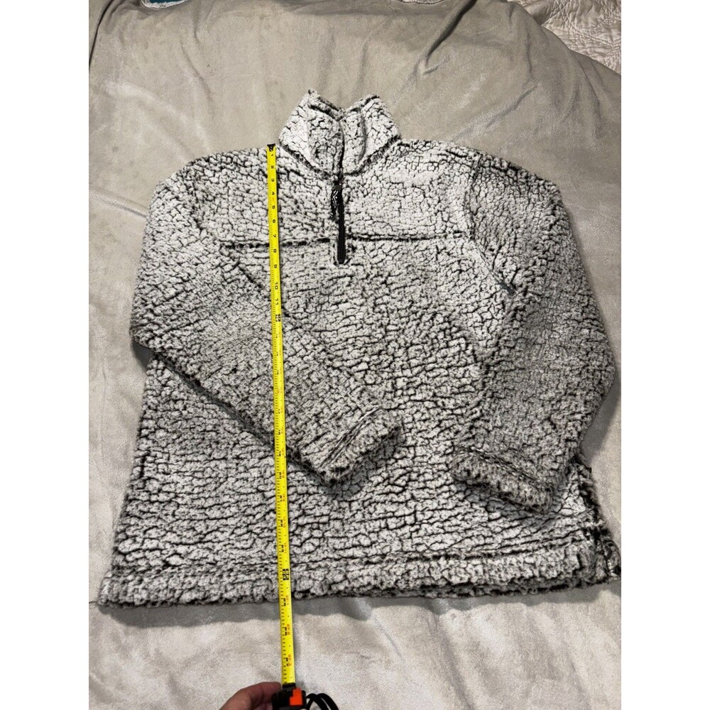 Boxercraft Sherpa Pullover Mens Extra Small XS  Gray Fuzzy Quarter Zip Fleece